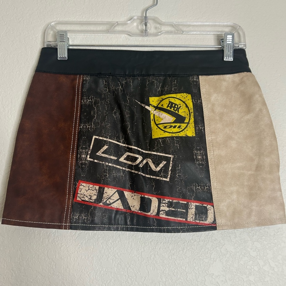 Jaded London Daytona Vegan Leather Mini Skirt - Picture 11 of 13